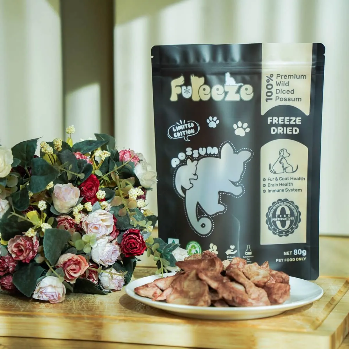 Freeze Dried Diced Possum By Fureeze™80g