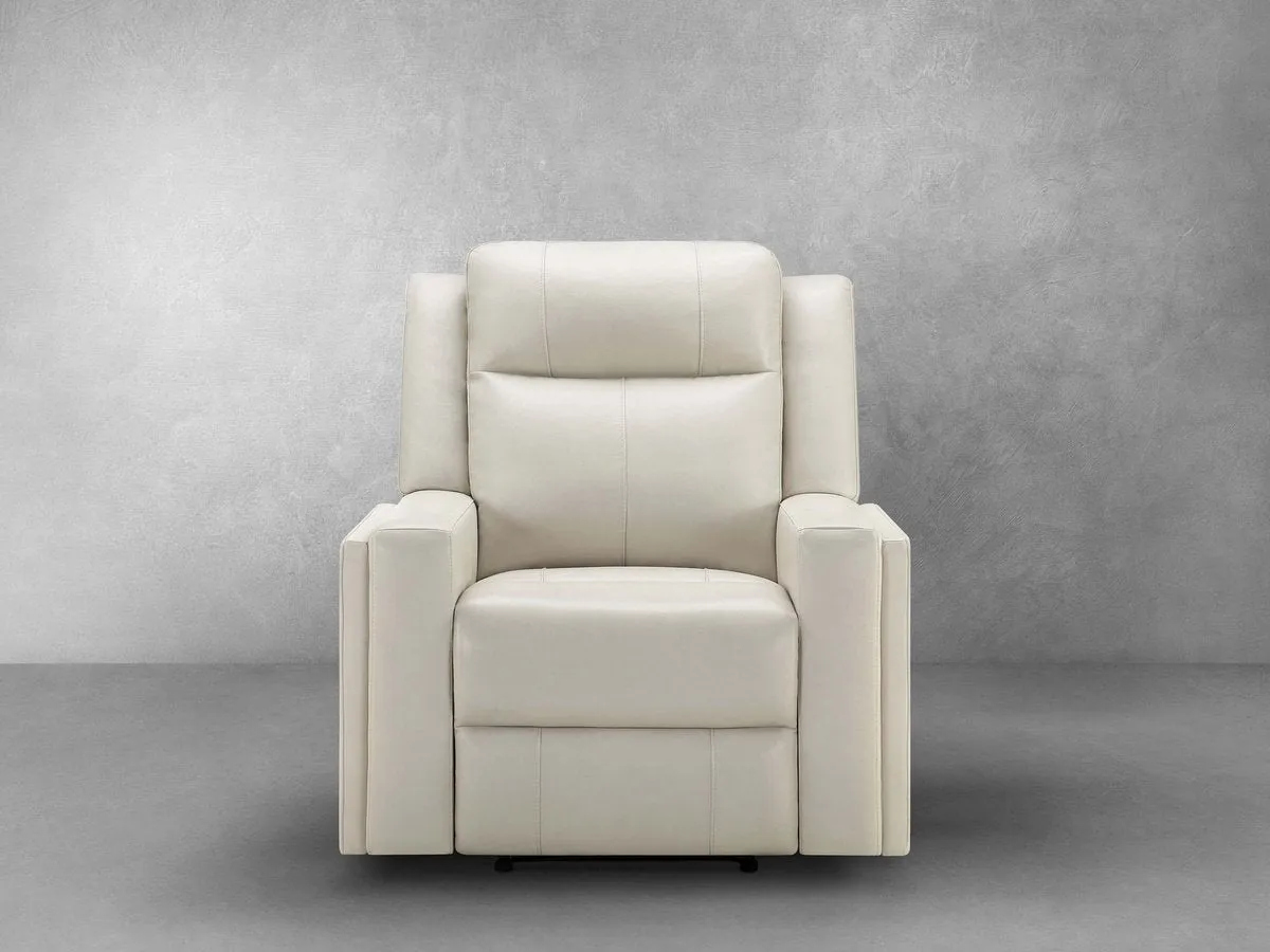Rhodes Top-Grain Leather Manual Recliner